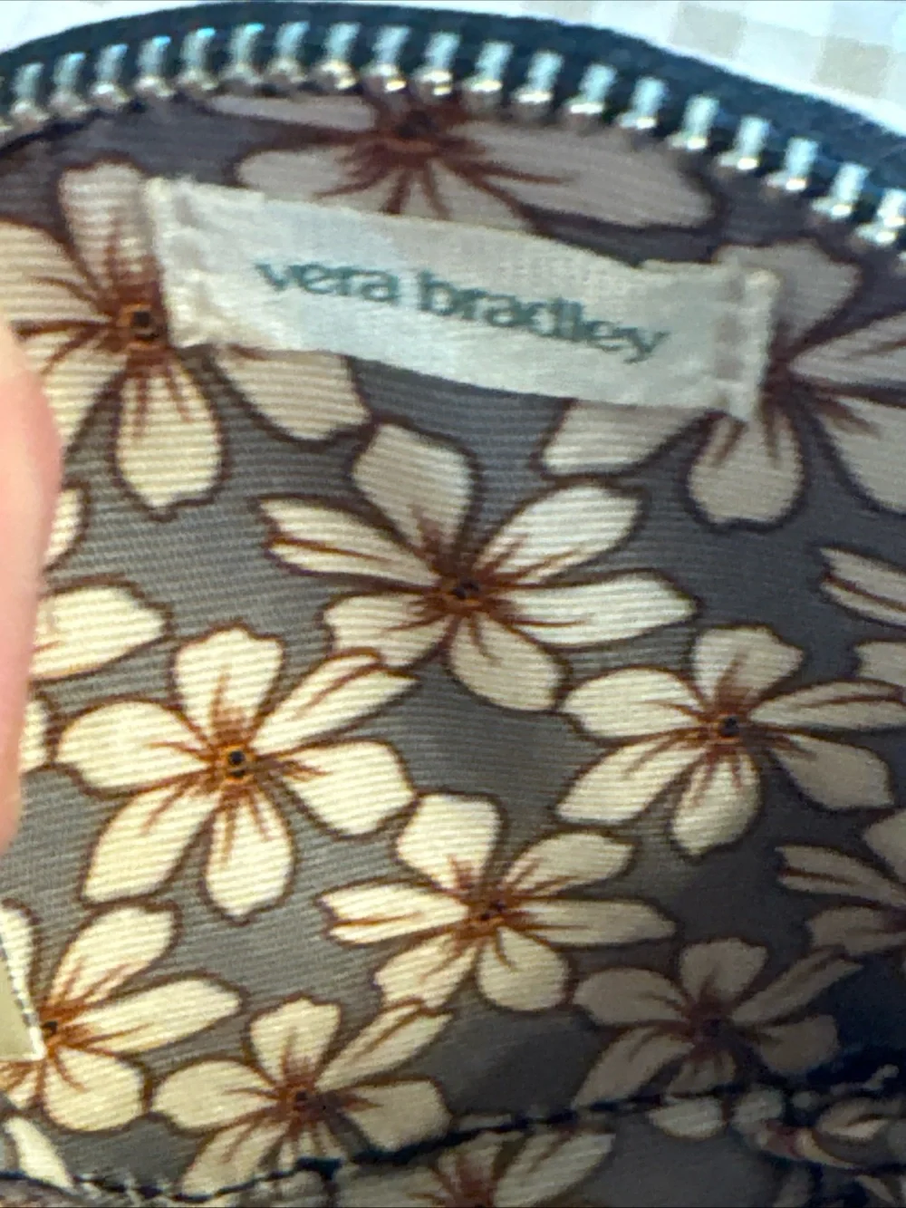 Round Black Zip Coin Purse Vera Bradley - Picture 4 of 6